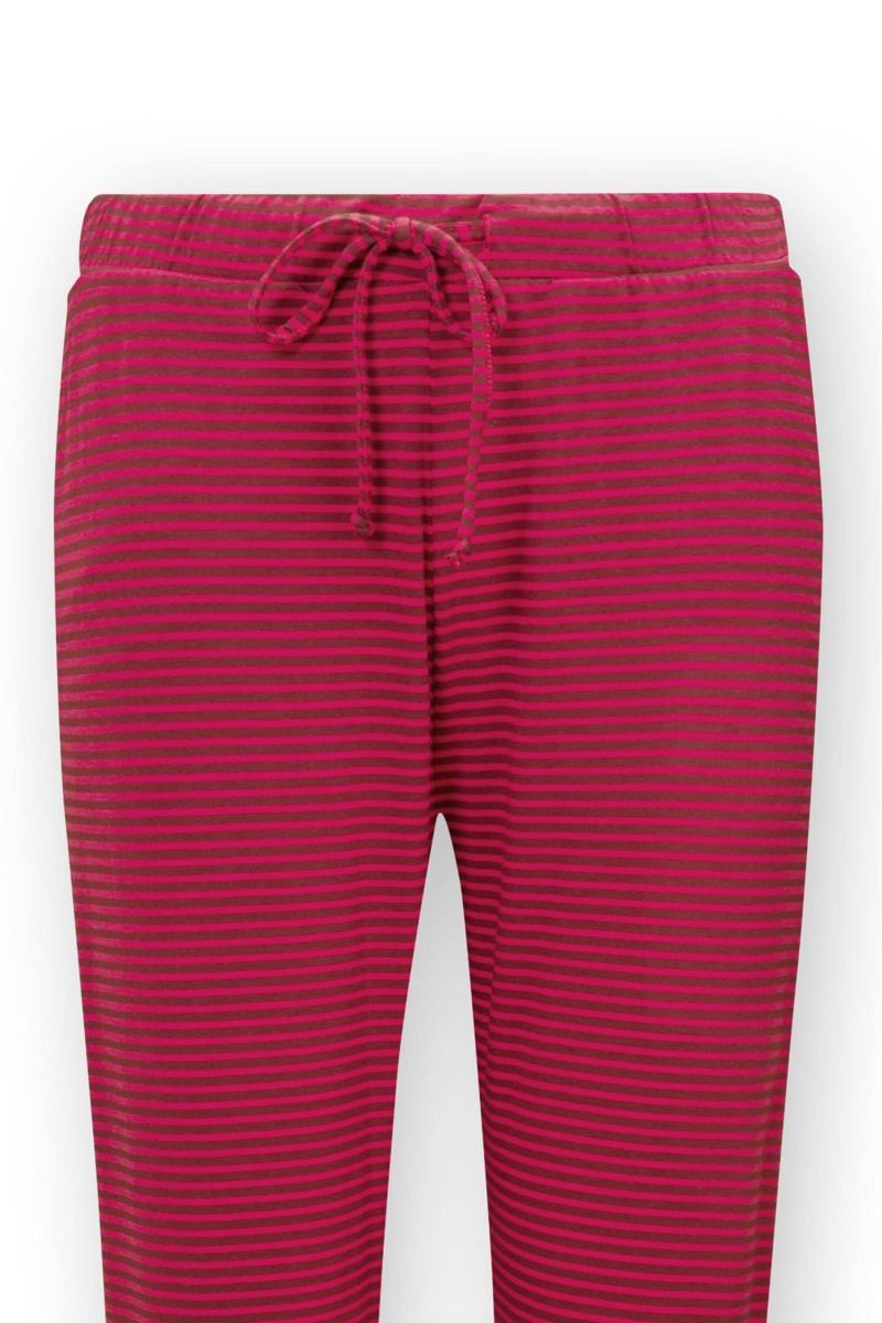 Trousers Long Little Sumo Stripe Pink Dark Red