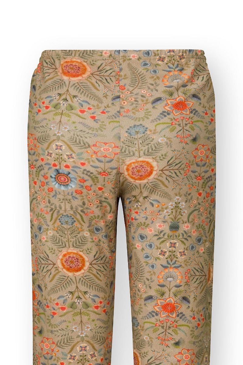 Blake Lange Broek Flore Pequeña Zand