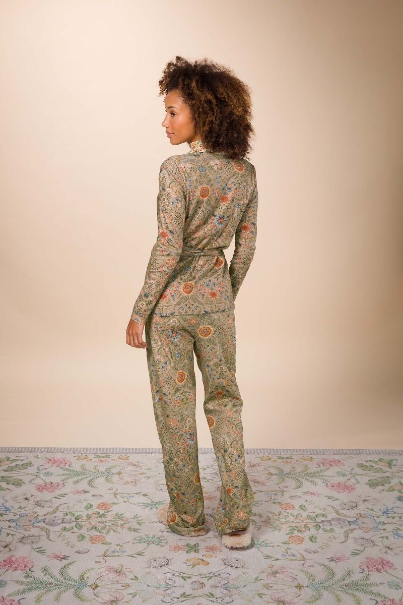 Blake Lange Broek Flore Pequeña Zand