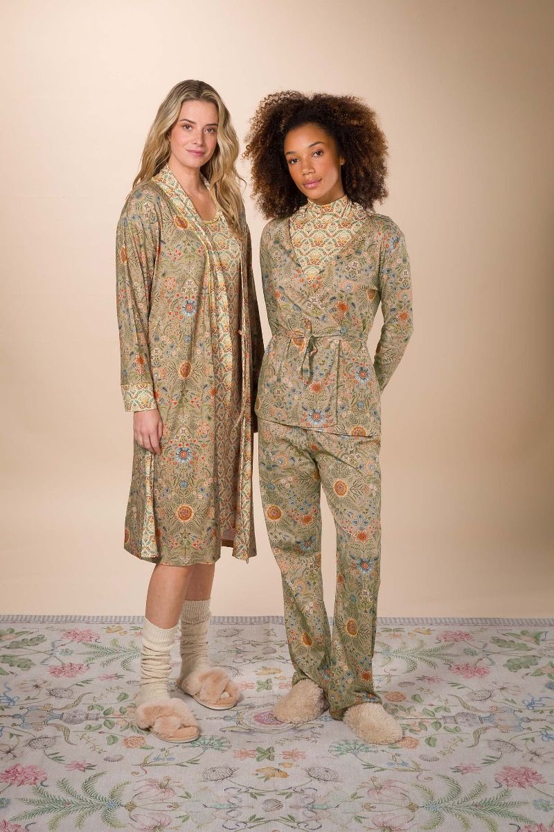 Blake Lange Broek Flore Pequeña Zand