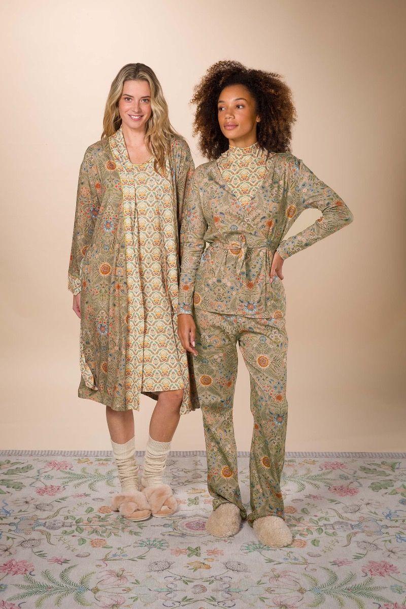 Blake Lange Broek Flore Pequeña Zand