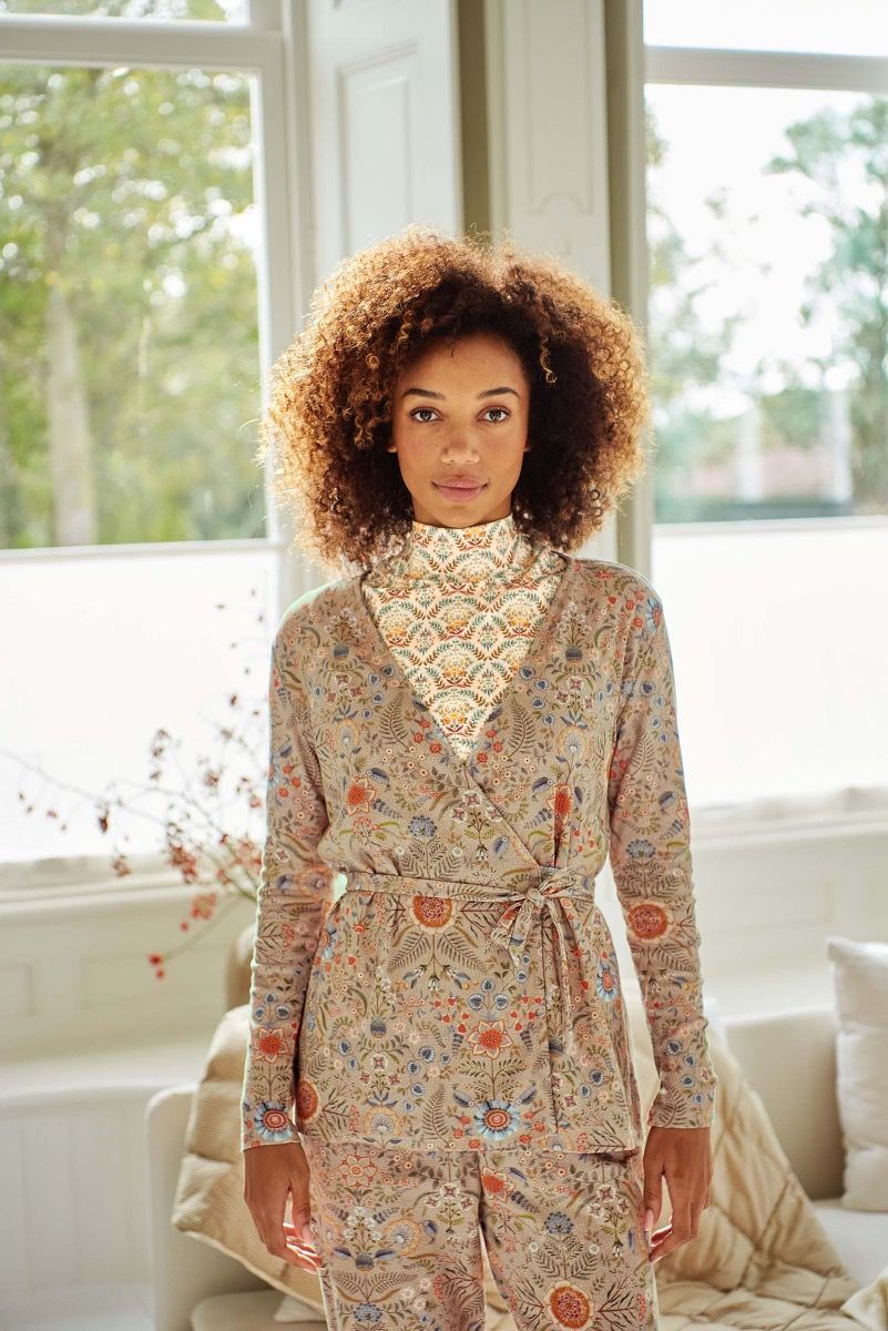 Blake Lange Broek Flore Pequeña Zand