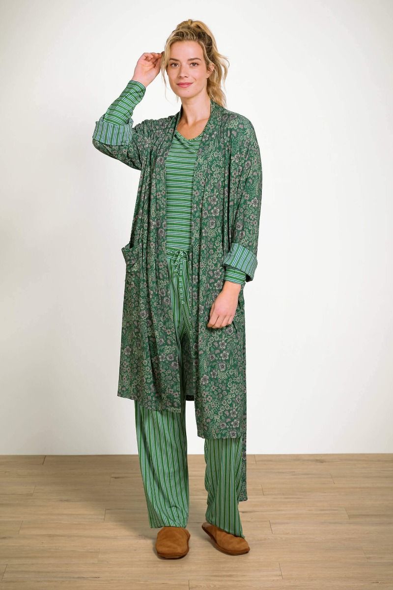 Belin Pantalon Kente Stripe Vert 