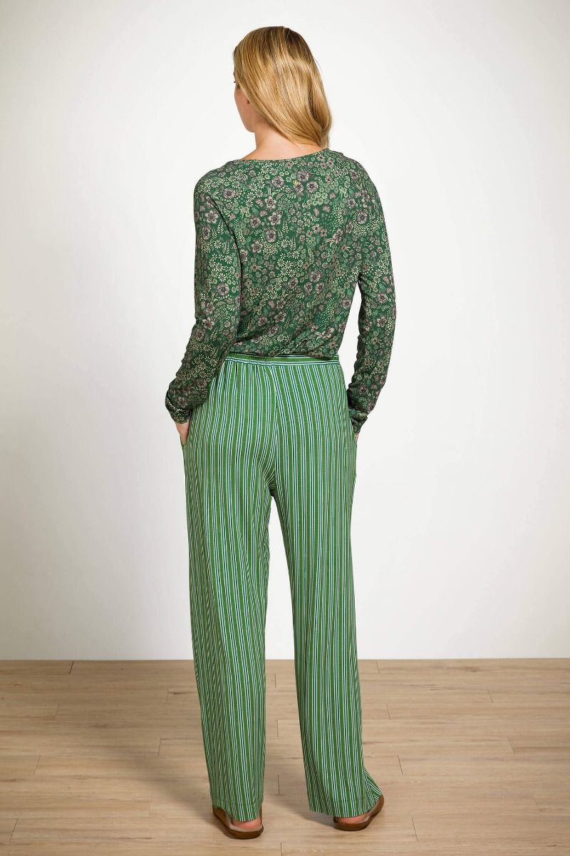 Belin Pantalon Kente Stripe Vert 