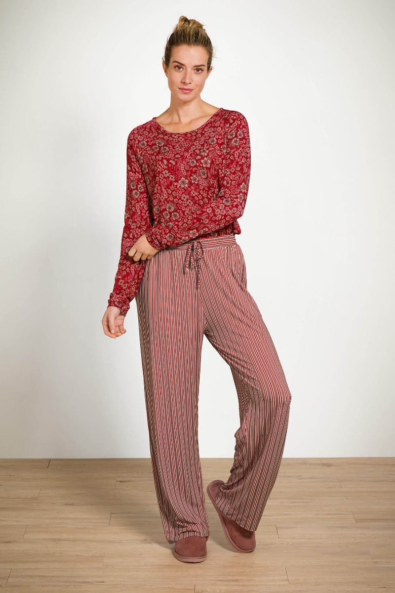 Belin Pantalon Kente Stripe Rose 