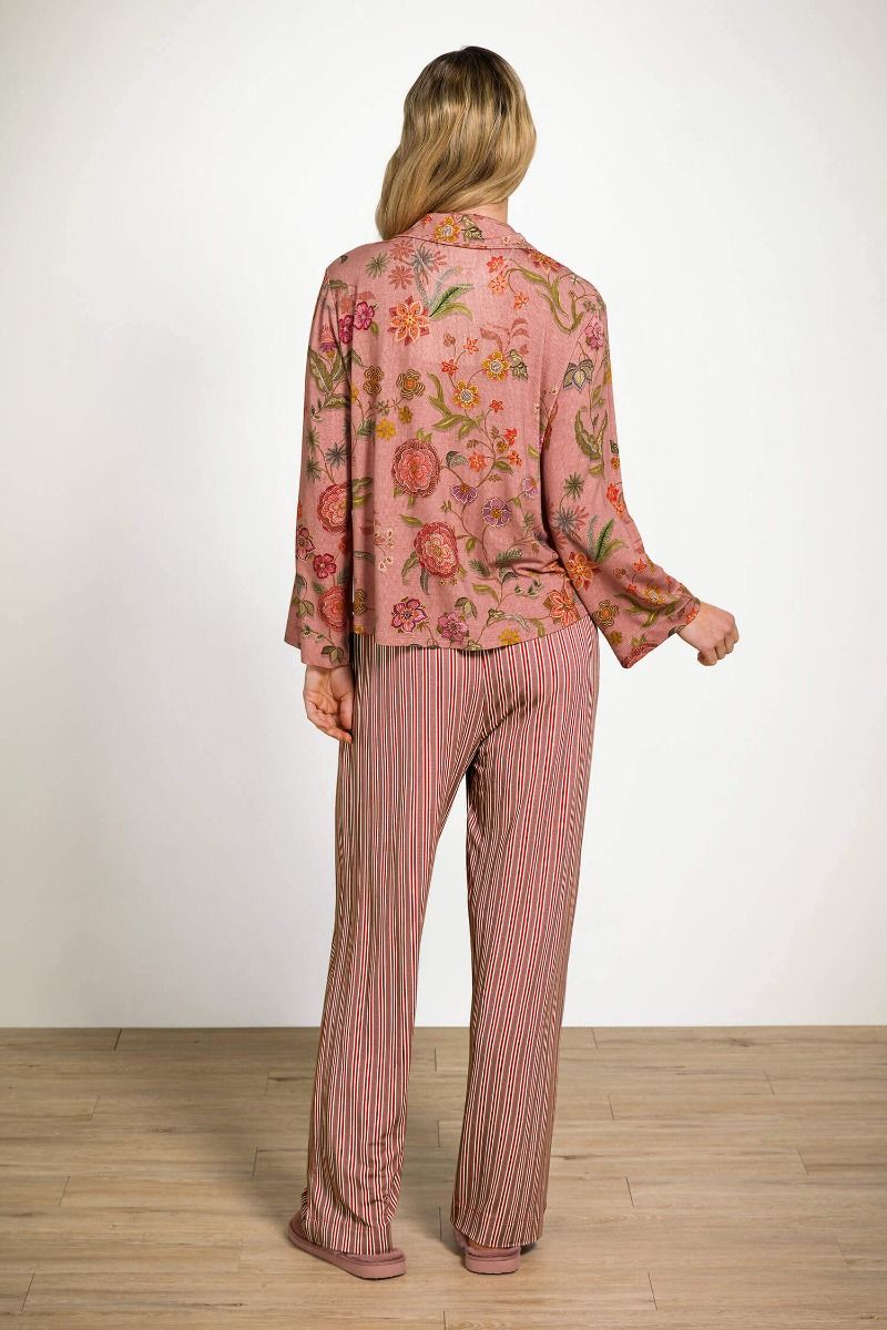 Belin Pantalon Kente Stripe Rose 