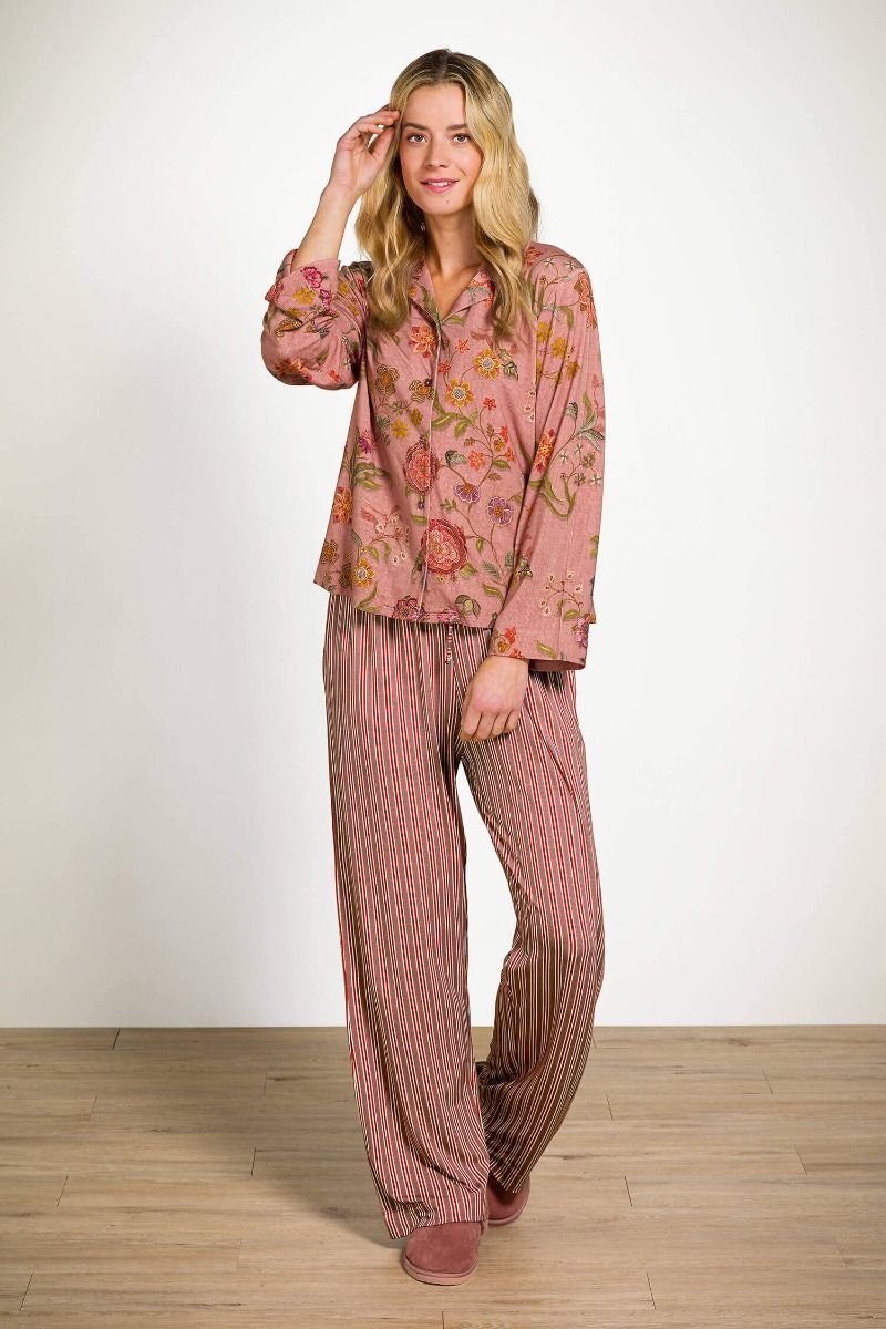 Belin Pantalon Kente Stripe Rose 