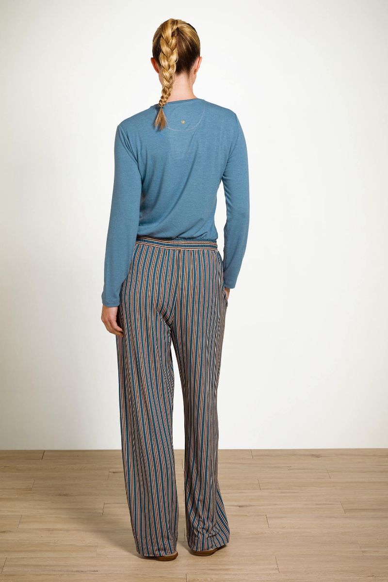 Belin Pantalon Kente Stripe Bleu 