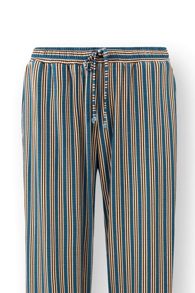 Belin Pantalon Kente Stripe Bleu 