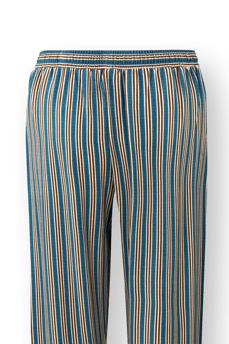 Belin Pantalon Kente Stripe Bleu 