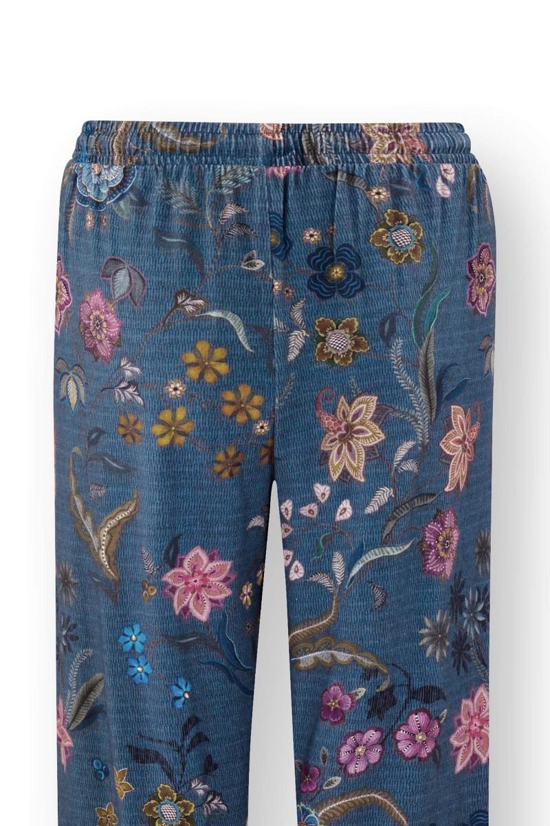 Belin Pantalon Coco Flower Bleu 