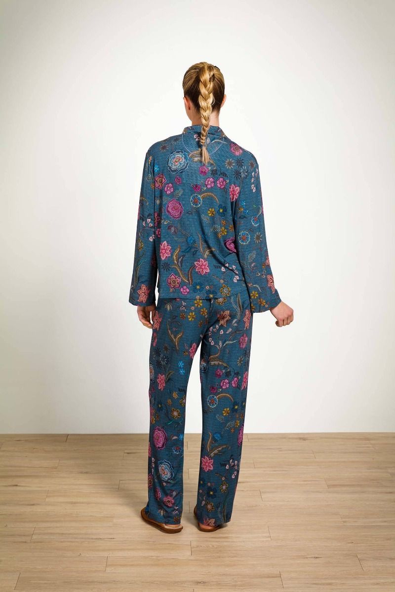 Belin Pantalon Coco Flower Bleu 