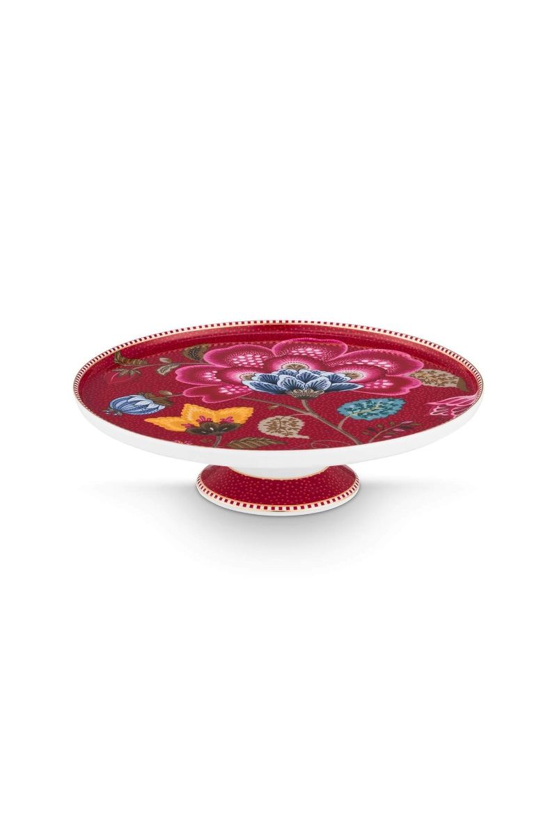 Tortenteller Blooming Tales Fantasy Dunkelrot 30.5cm