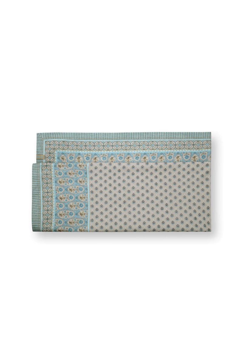 Table Cloth Blooming Tales Khaki-Blue