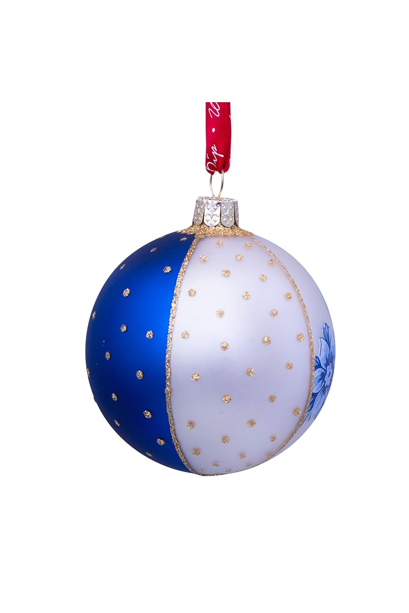 Ornament Glass Baubel Blue 8 cm