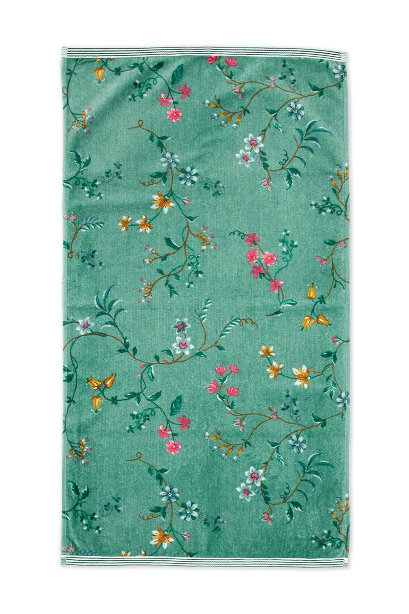 Badetuch Set/3 Les Fleurs Grün 55x100 cm