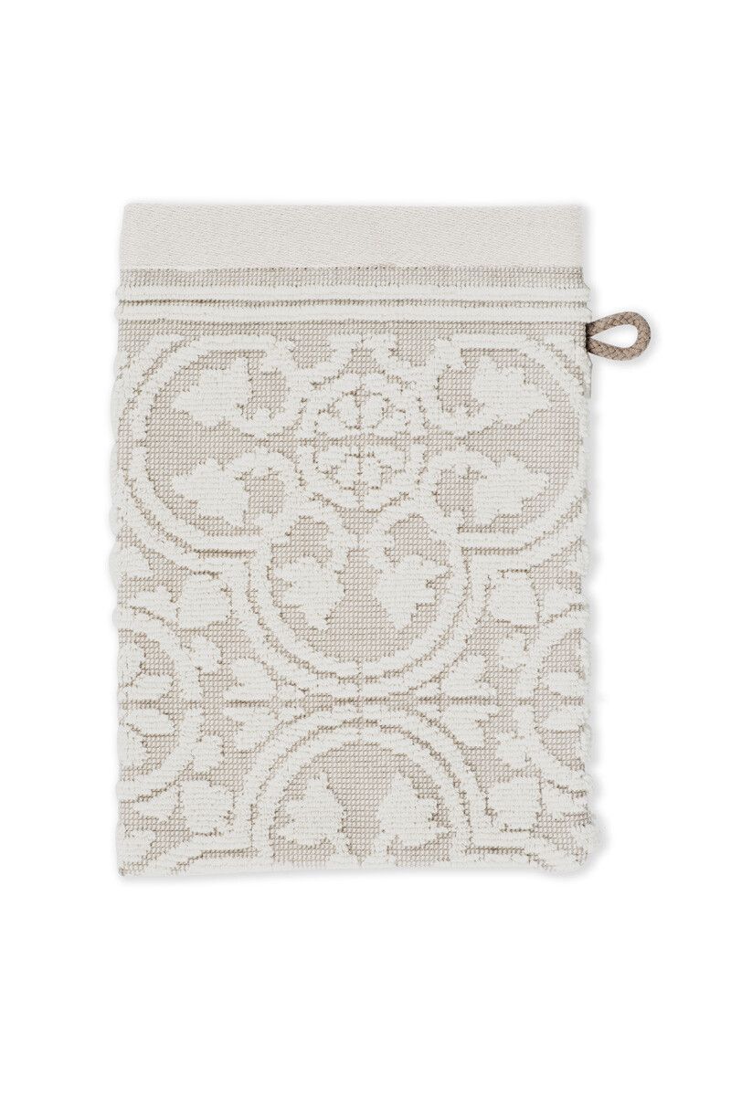 Washandje Set/3 Tile de Pip Khaki 16x22 cm