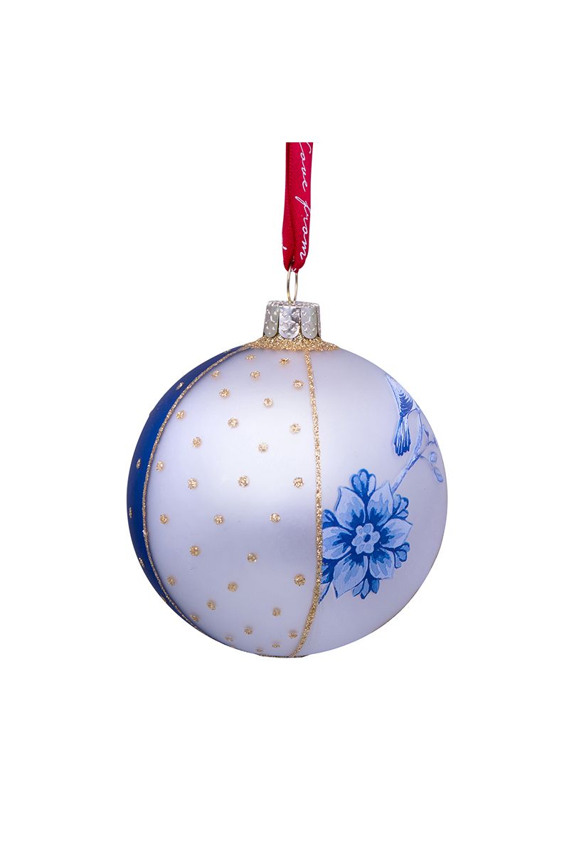 Ornament Glass Baubel Blue 8 cm