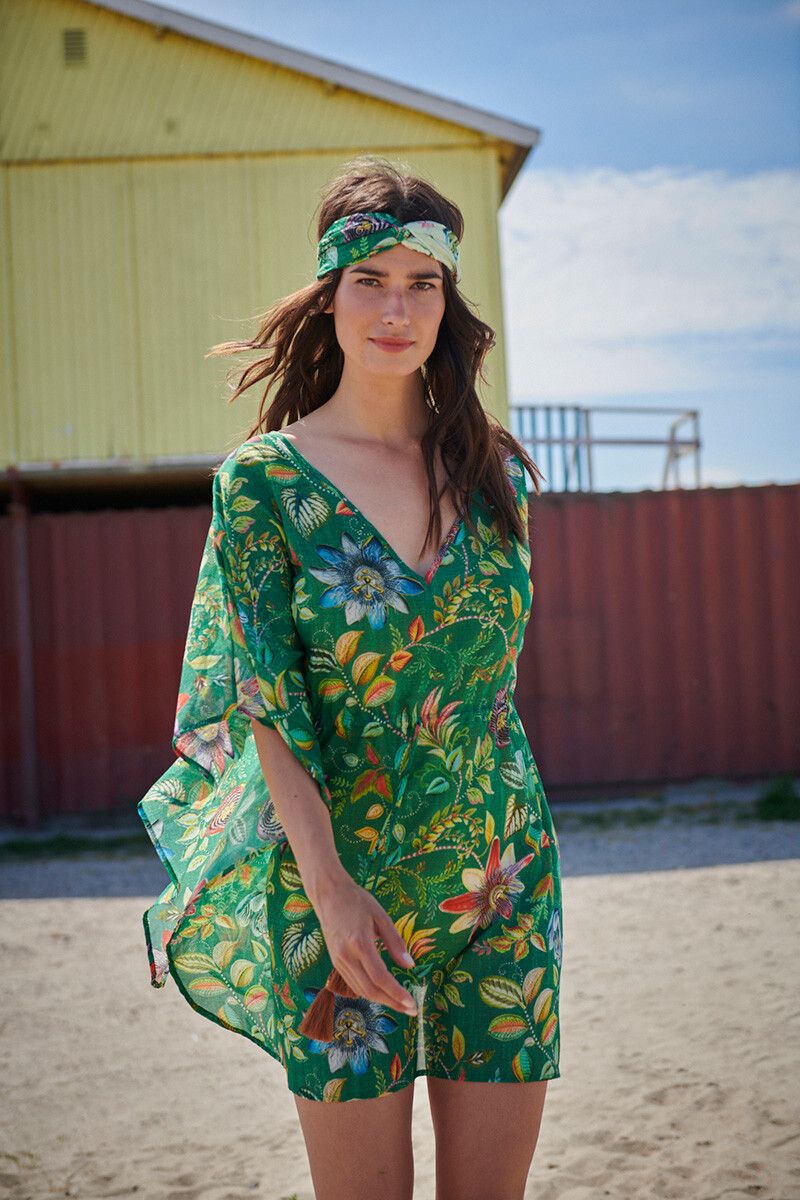 Head Band Exotic Garden/High Beliefs Green