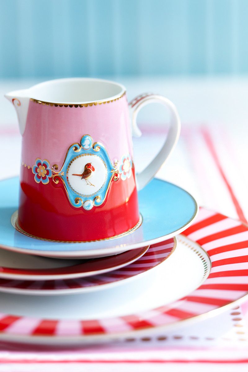 Love Birds Breakfast Plate Red/Pink 21 cm