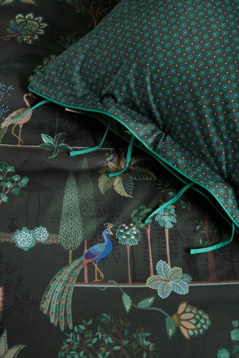 Duvet Cover Alberi Dark Green