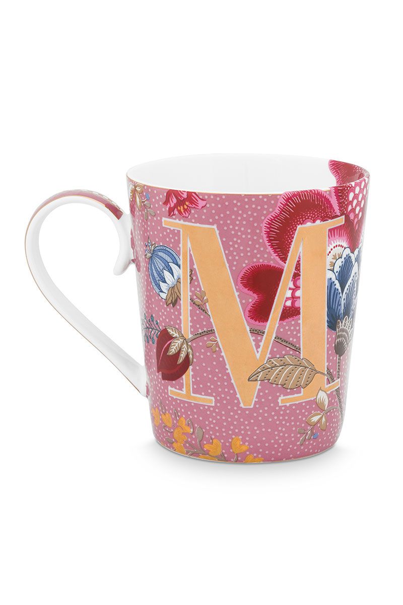 Letter Tasse Rosa M
