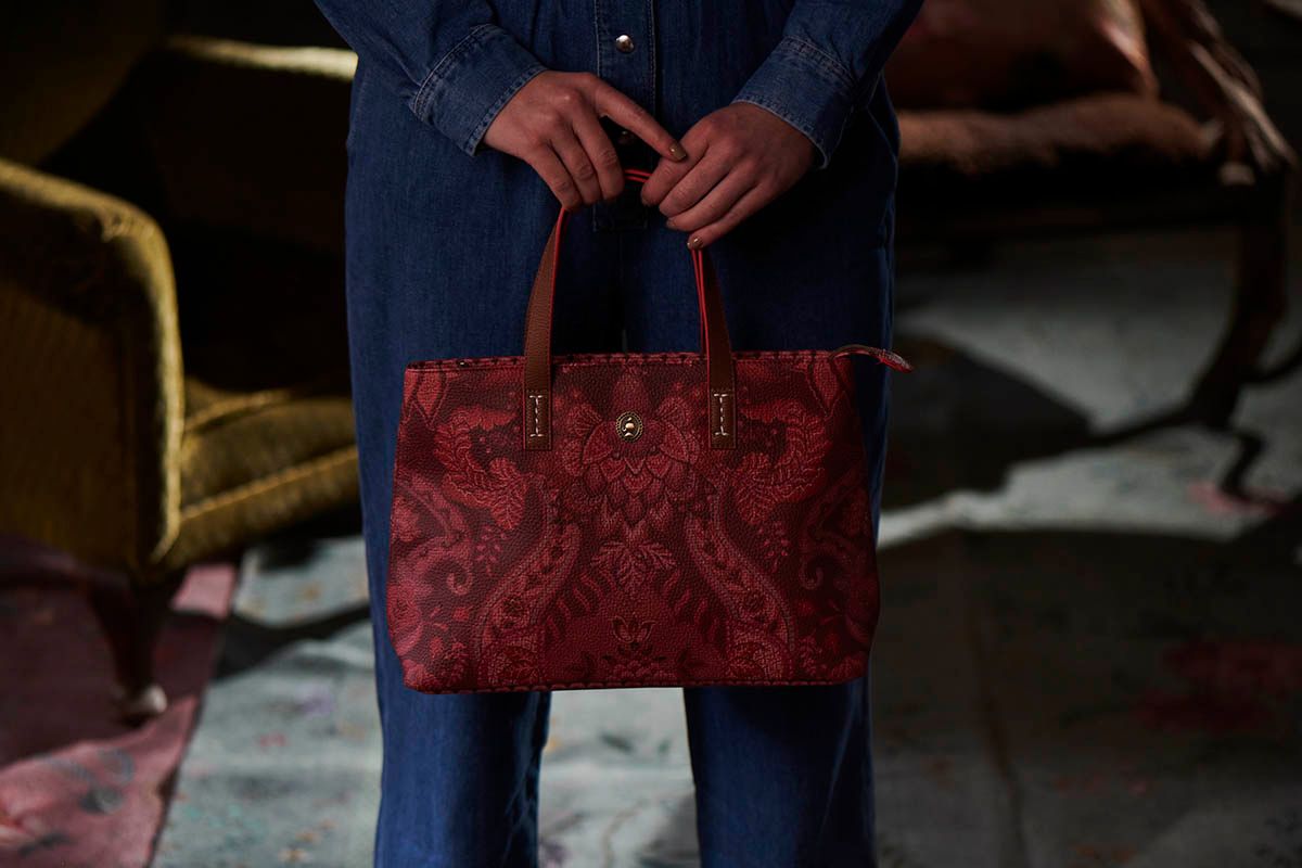 Tasche Klein Kyoto Festival Dunkelrosa