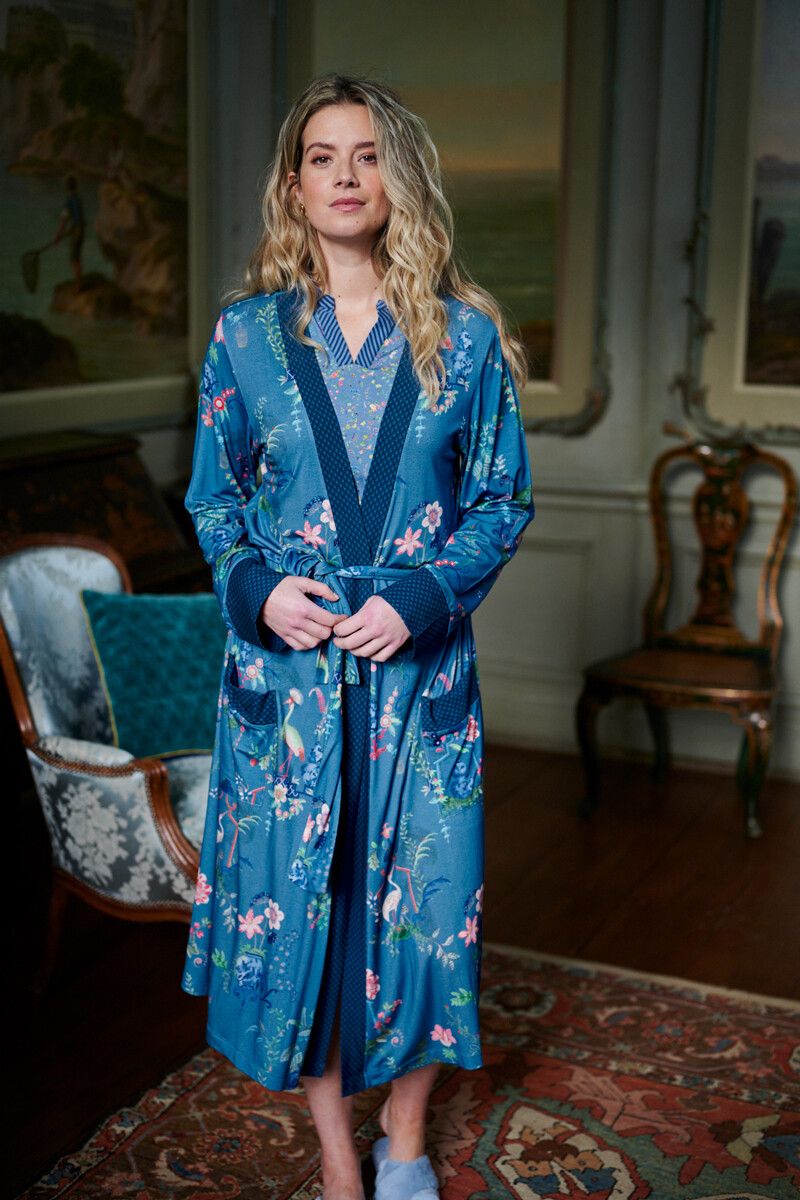 Kimono Chinese Porcelain Blauw