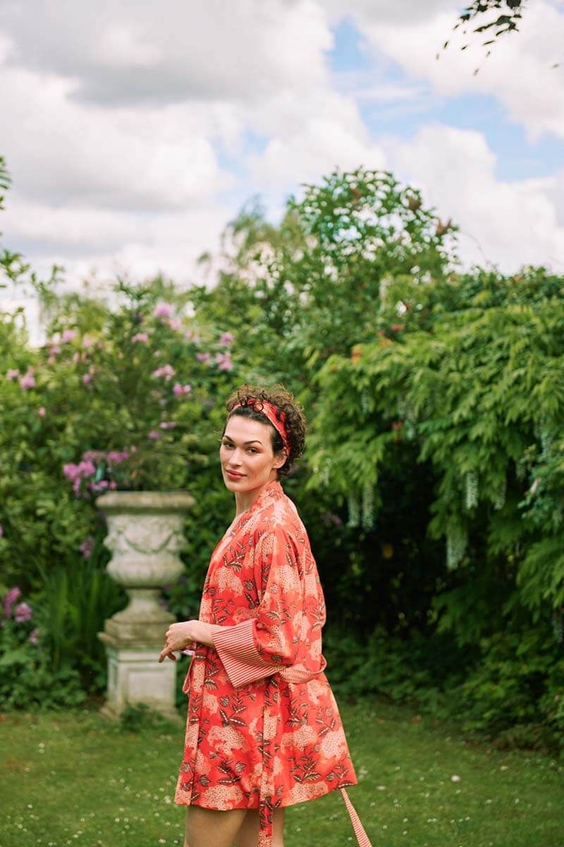 Kimono Flora Firenze Coral