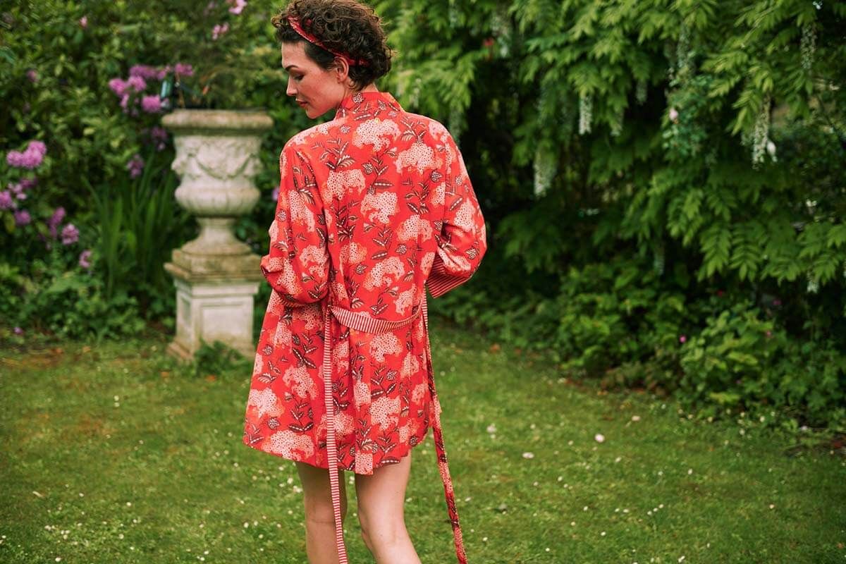 Kimono Flora Firenze Coral