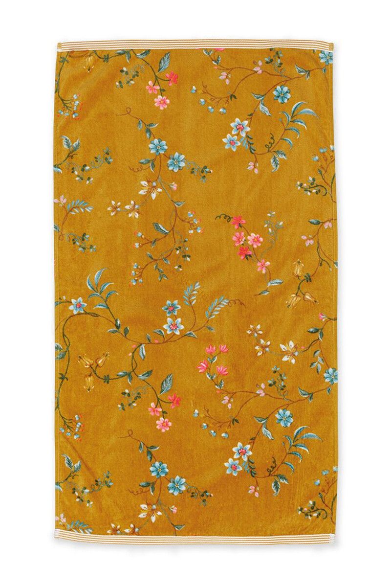 Baddoek Les Fleurs Geel 55x100 cm