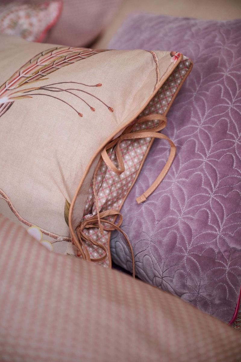 Cushion Bamboo Blossom Khaki