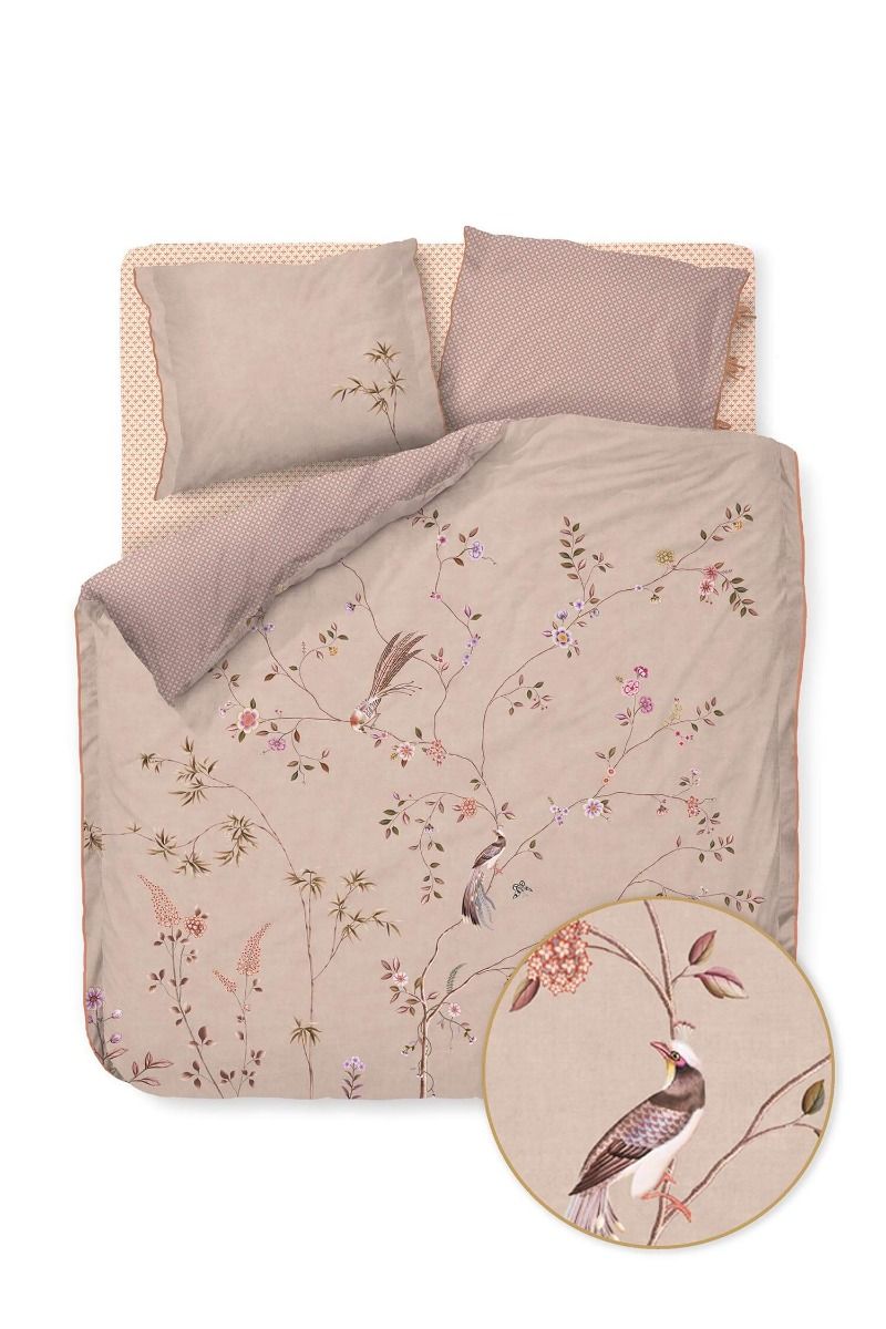 Duvet Cover Set Bamboo Blossom Khaki