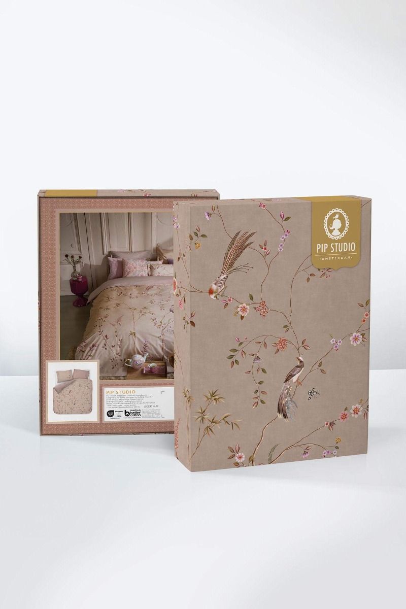 Duvet Cover Set Bamboo Blossom Khaki