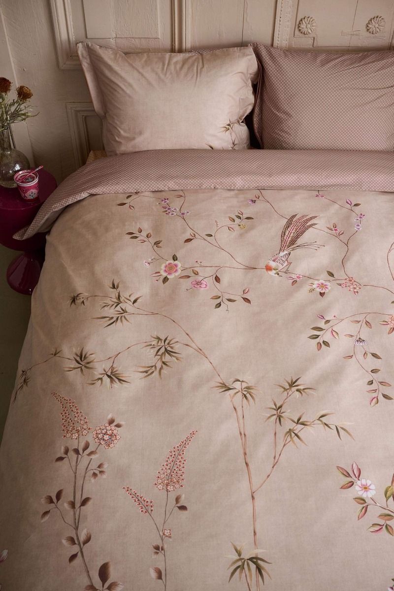 Duvet Cover Set Bamboo Blossom Khaki