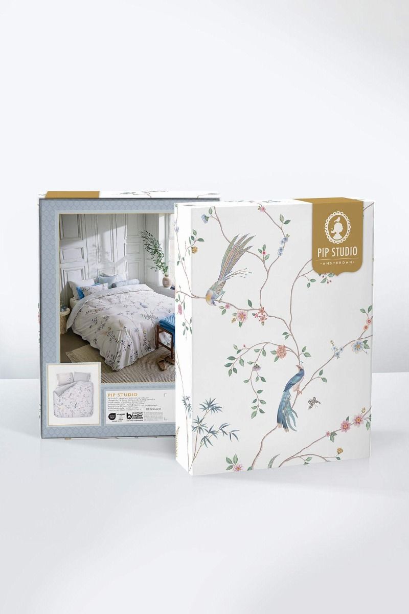 Bettbezug-Set Bamboo Blossom Weiß