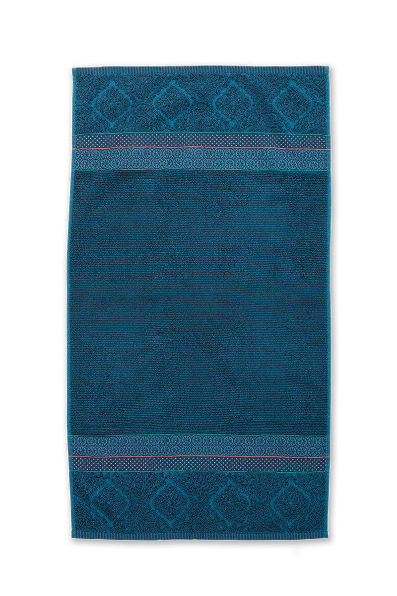 Badhanddoek Set/3 Soft Zellige Donkerblauw 55x100 cm