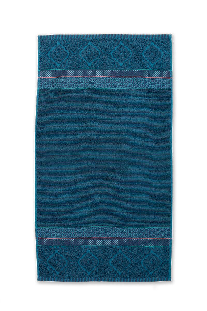 Badetuch Set/3 Soft Zellige Dunkelblau 55x100 cm