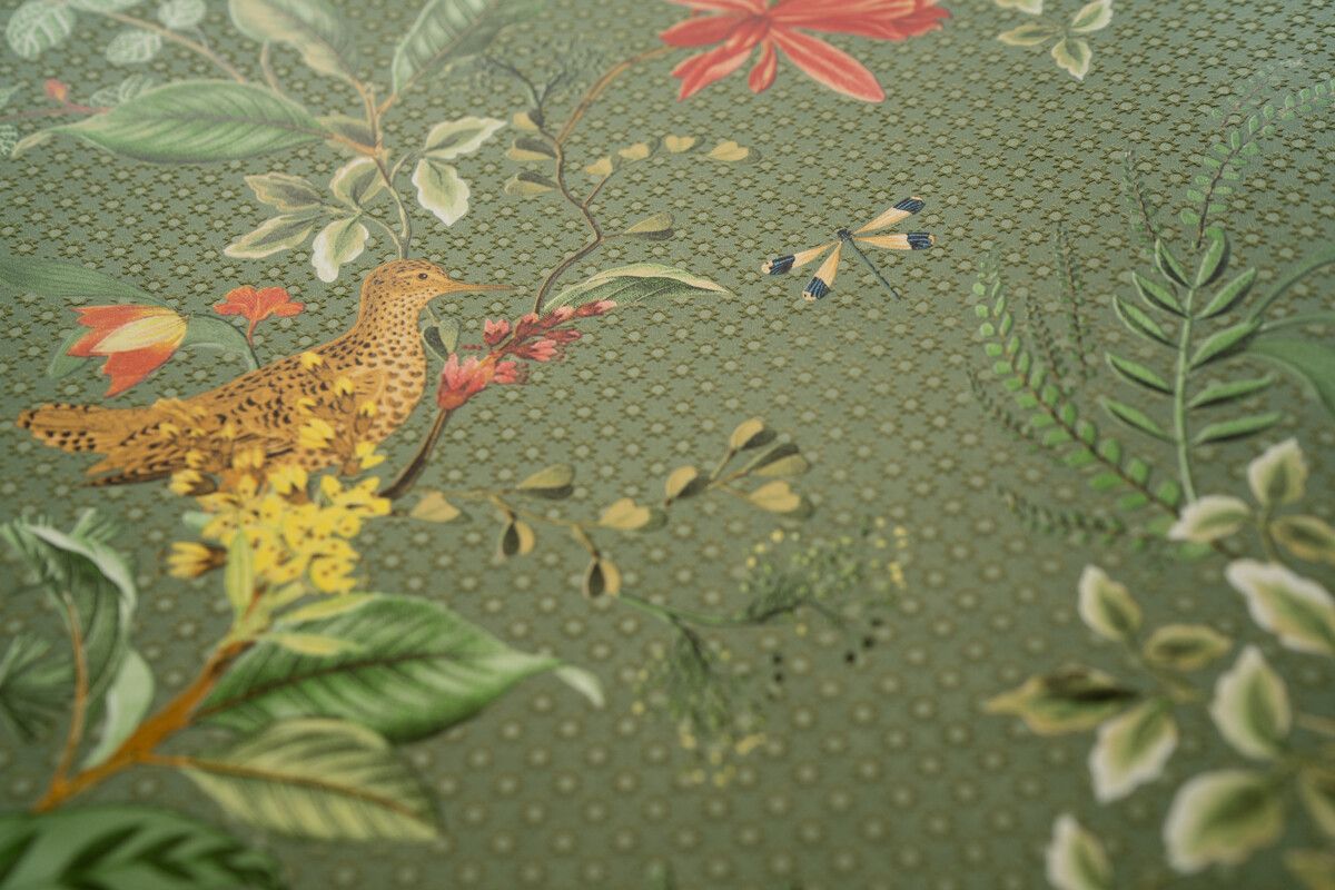 Pip Studio Floris Non-Woven Wallpaper Green