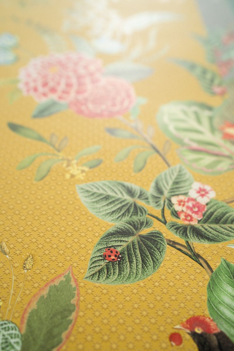 Pip Studio Floris Non-Woven Wallpaper Yellow