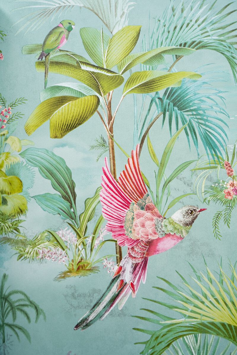 Pip Studio Palm Scene Non-Woven Wallpaper Blue