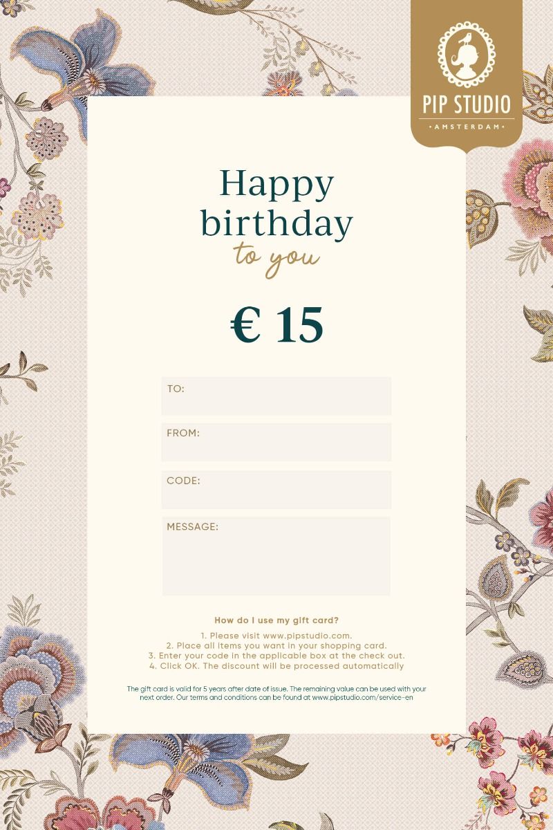 E-gift voucher €15