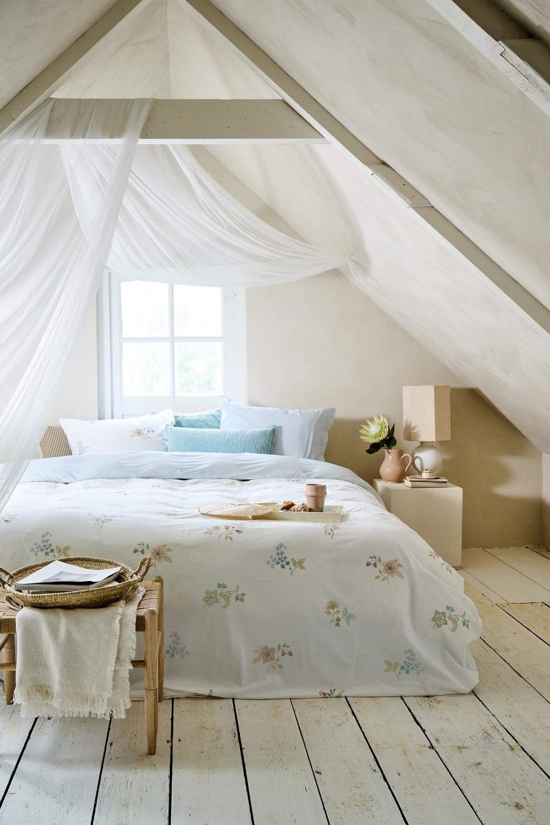 Ensemble housse de couette Blossom Chique Blanc