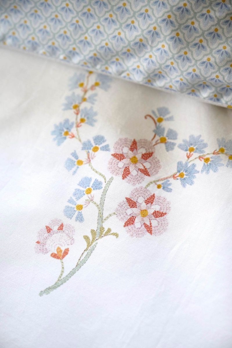 Ensemble housse de couette Blossom Chique Blanc