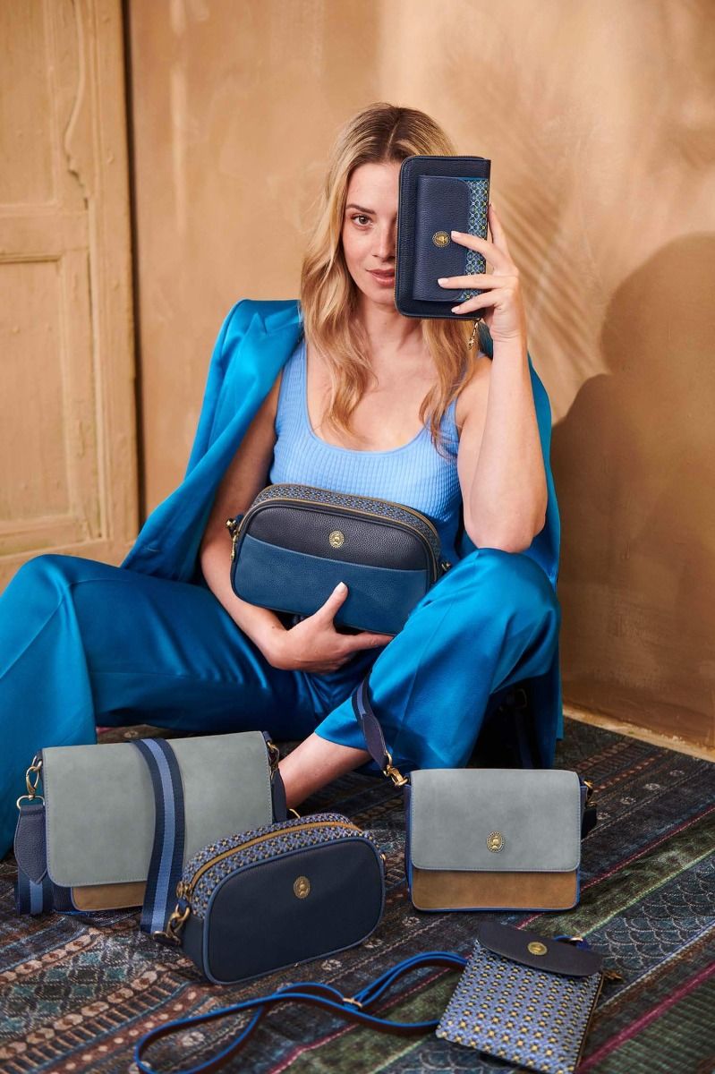 Sac Bandoulière Uni Bleu