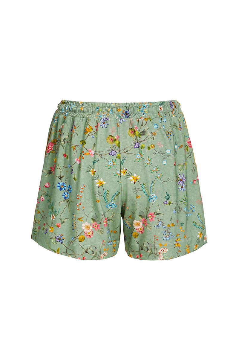 Trousers Short Petites Fleurs Green