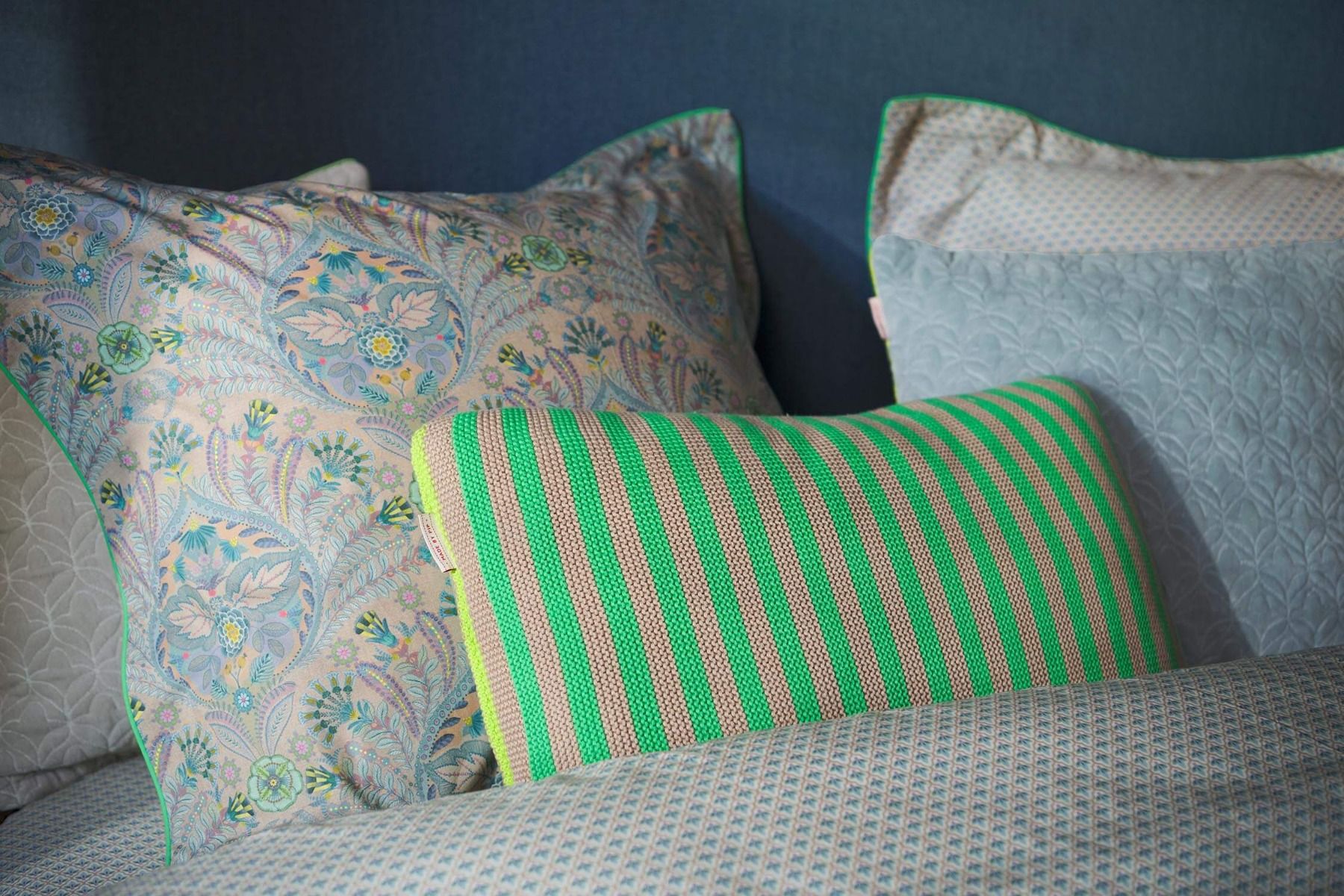 Coussins Décoratifs Bonsoir Stripe Vert