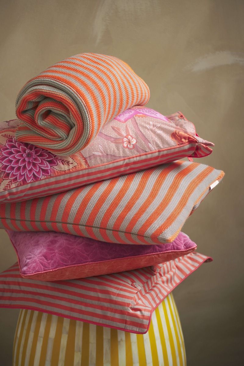 Throw Bonsoir Stripe Oranje