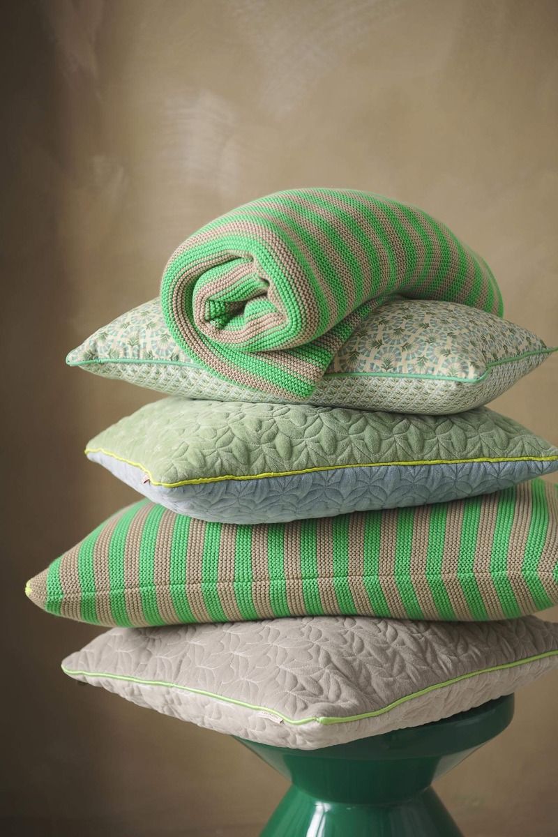 Throw Bonsoir Stripe Groen