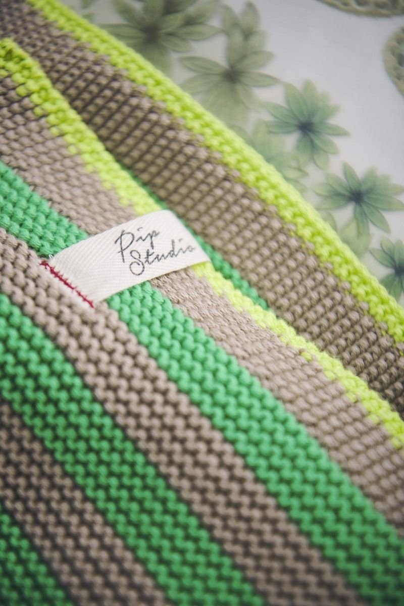 Throw Bonsoir Stripe Green